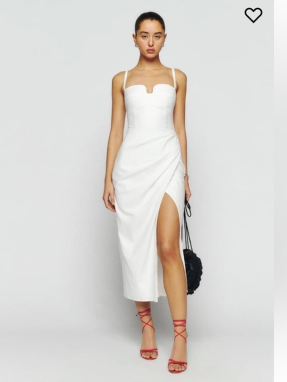 Reformation Alfred Midi Dress White Size US 4